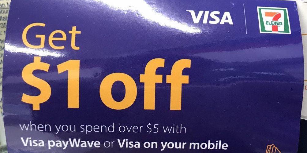 7-Eleven Singapore Get $1 Off with Visa payWave or Visa on Mobile Promotion 1-30 Jun 2017