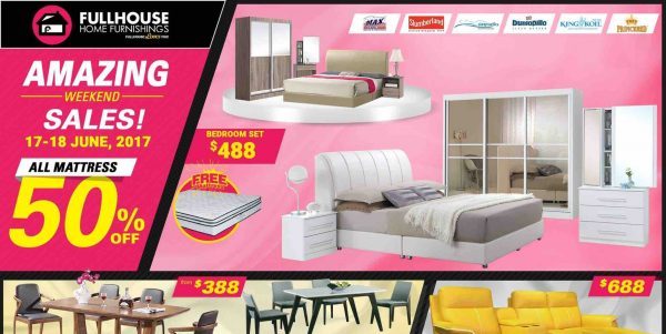 Fullhouse Grandeur SG Mid Year Sale Mattresses Up to 50% Off Promotion 17-18 Jun 2017