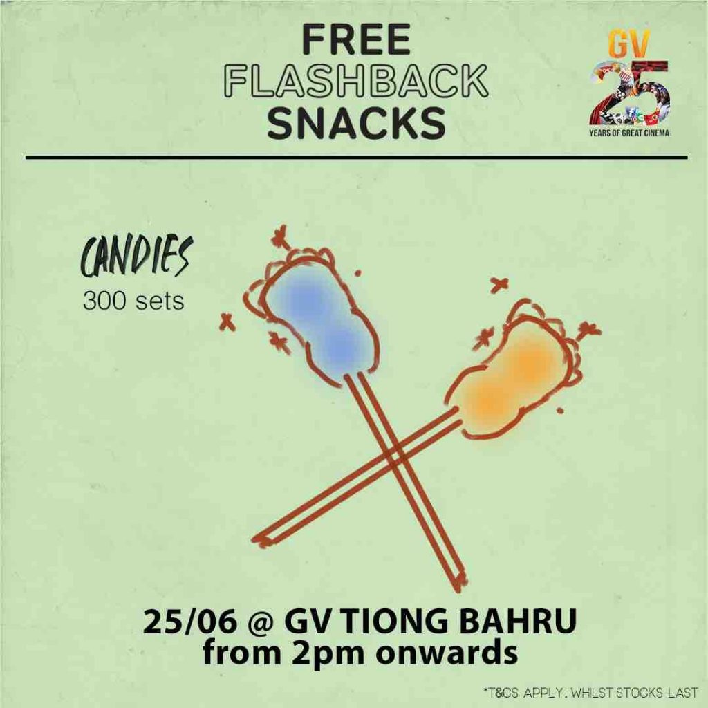 Golden Village Singapore FREE Flashback Snacks 300 Sets of Candies to be Given Away on 25 Jun 2017 | Why Not Deals 1