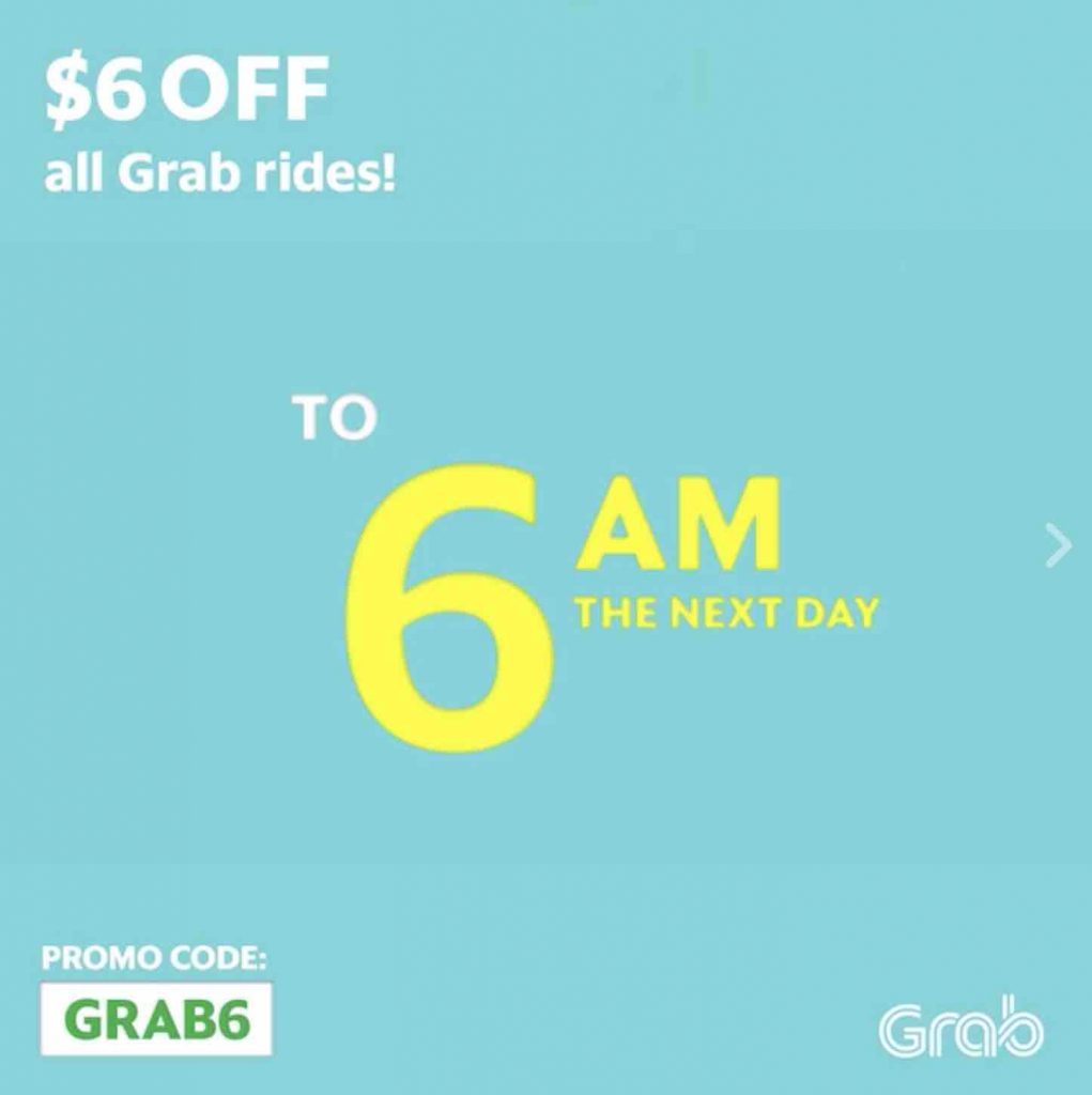 Grab Singapore $6 OFF any 2 Grab Rides 10AM-6AM GRAB6 Promo Code 2-5 Jun 2017 | Why Not Deals