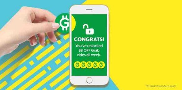 Grab Singapore Enjoy $8 Off Grab Rides with CREDITS Promo Code 26 Jun – 2 Jul 2017 (Selected Riders Only)