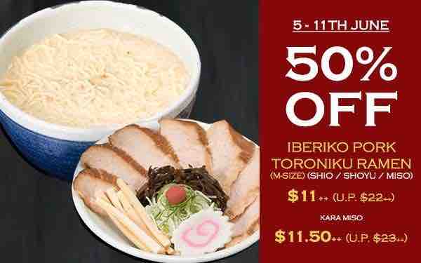 Hokkaido Ramen Santouka Singapore 50% Off Toroniku Ramen Promotion 5-11 Jun 2017 | Why Not Deals