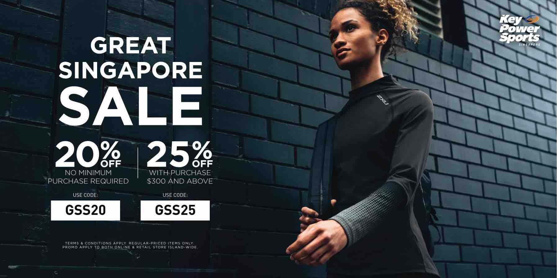Key Power Sports Great Singapore Sale Up to 25% Off GSS25 Promo Code ends 30 Jun 2017