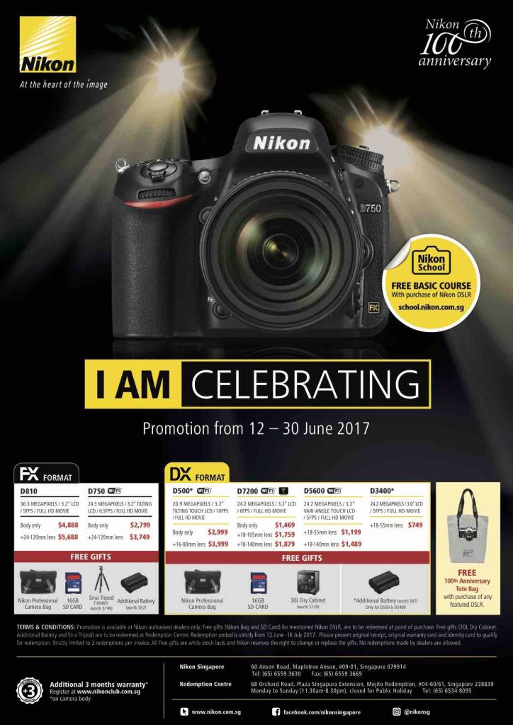 Nikon Great Singapore Sale & 100th Anniversary Promotion 12-30 Jun 2017 | Why Not Deals