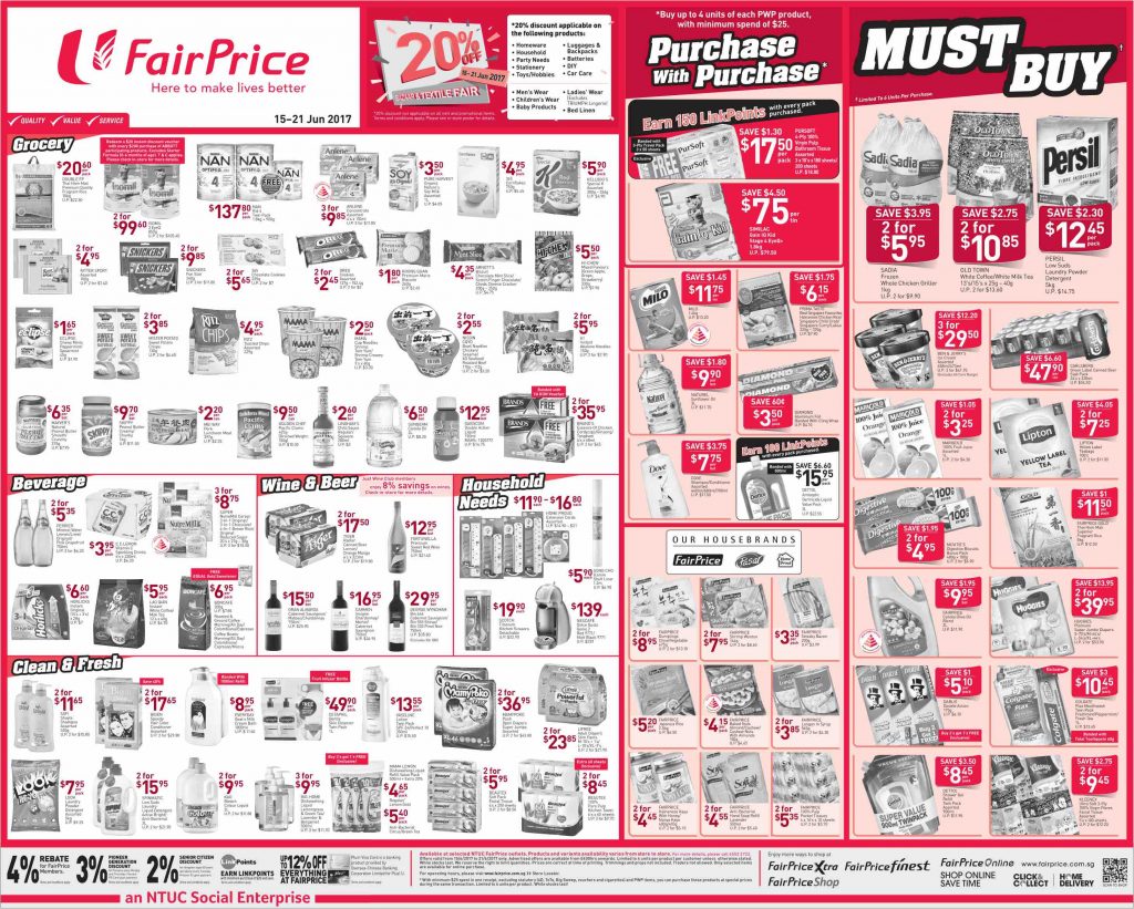 NTUC FairPrice Singapore Your Weekly Saver Promotion 15-21 Jun 2017 | Why Not Deals