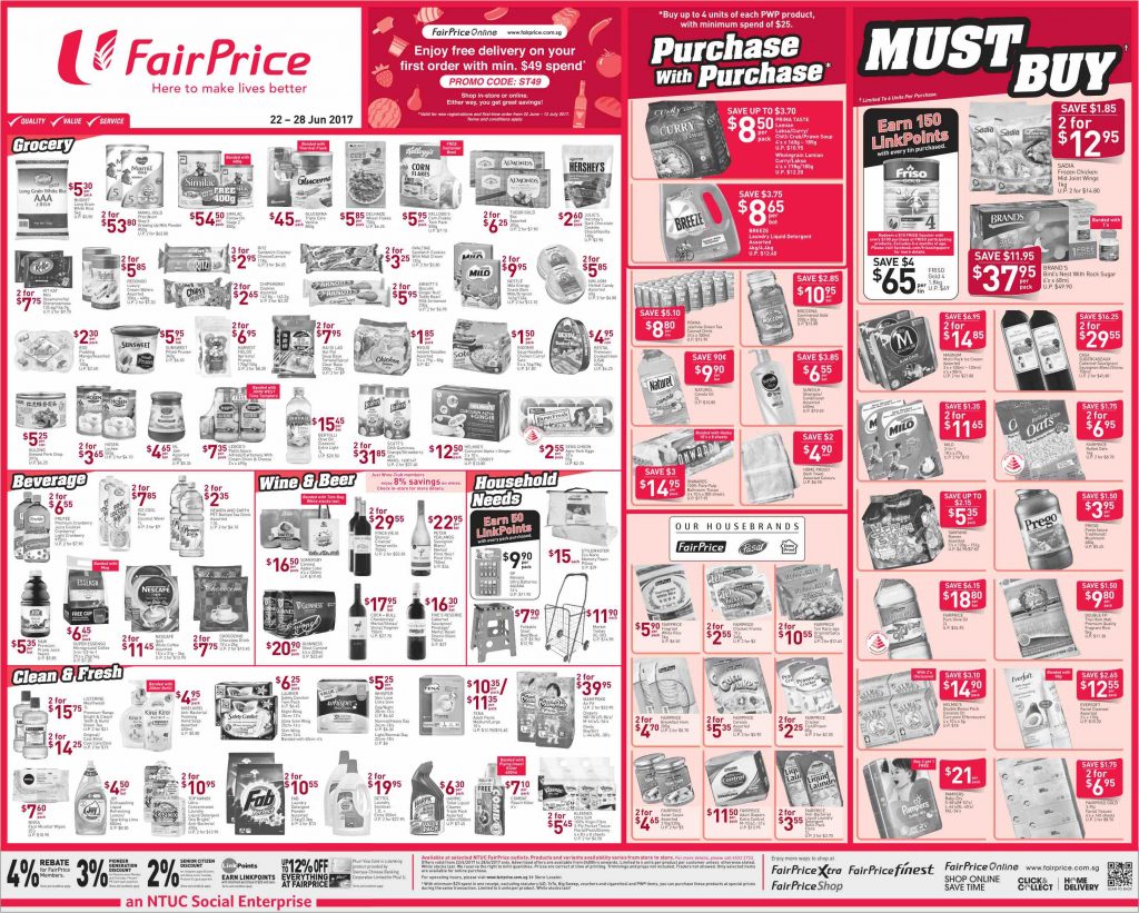 NTUC FairPrice Singapore Your Weekly Saver Promotion 22-28 Jun 2017 | Why Not Deals