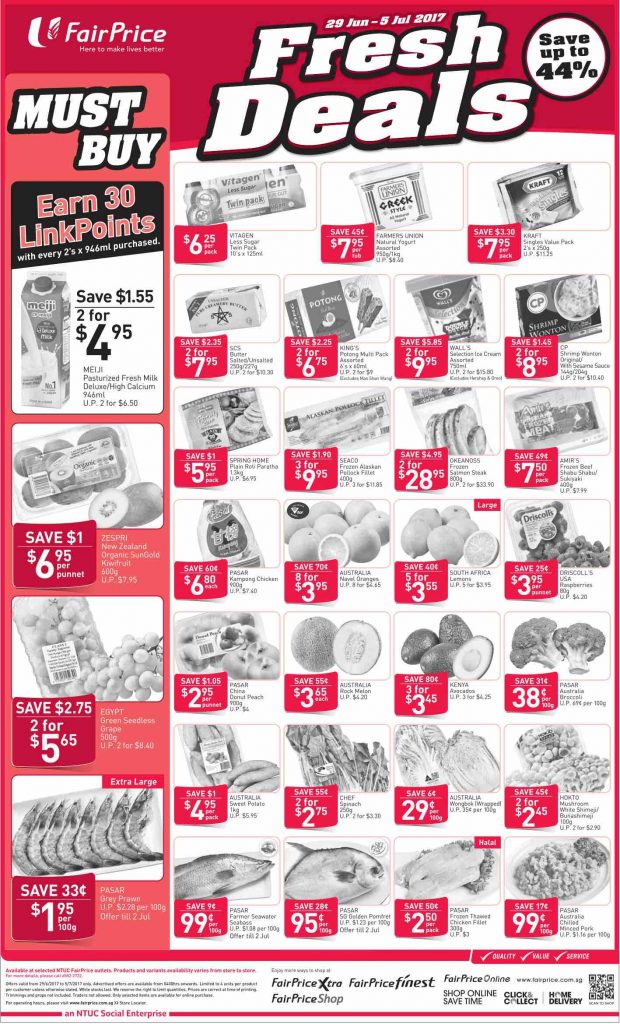 NTUC FairPrice Singapore Your Weekly Saver Promotion 29 Jun - 5 Jul 2017 | Why Not Deals 1