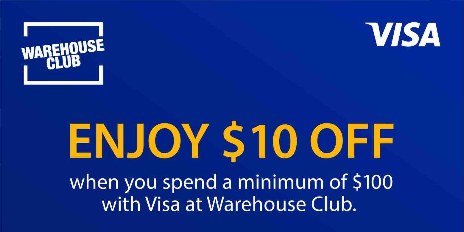 NTUC Singapore Warehouse Club $10 Off with VISA Promotion 7 Jun – 4 Jul 2017