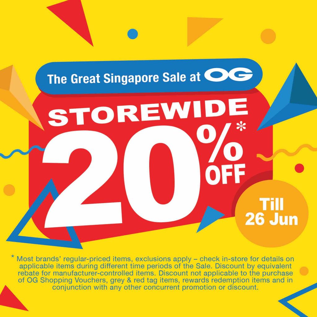 OG The Great Singapore Sale Up to 20% Off Storewide Promotion 23-26 Jun 2017 | Why Not Deals