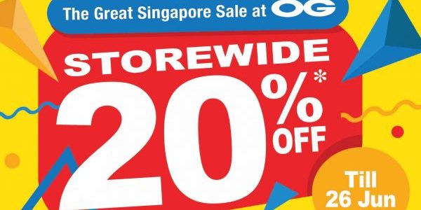 OG The Great Singapore Sale Up to 20% Off Storewide Promotion 23-26 Jun 2017
