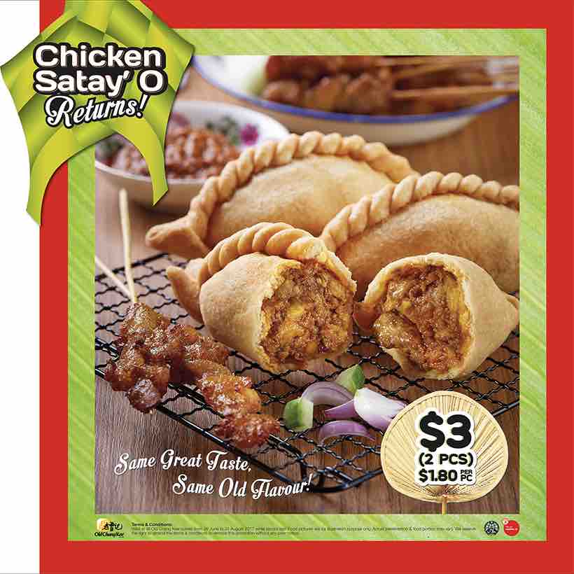 Old Chang Kee Singapore Chicken Satay' O 2 For $3 Promotion 26 Jun - 31 Aug 2017 | Why Not Deals