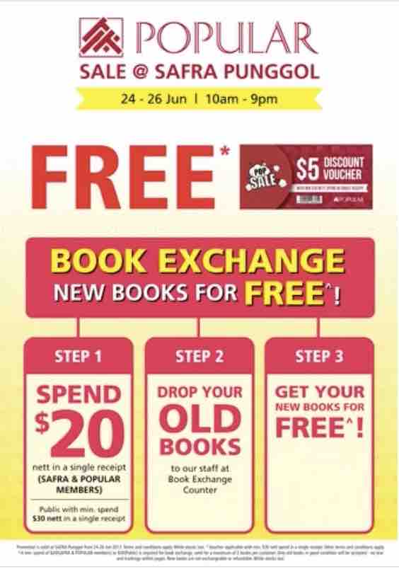 Popular Singapore FREE Books at Popular Sale @ SAFRA Punggol Promotion 24-26 Jun 2017 | Why Not Deals