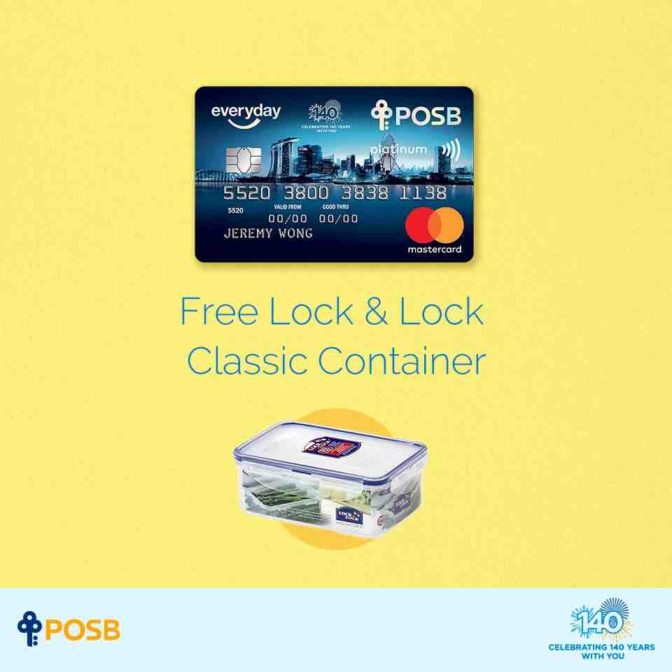 POSB Everyday Card Singapore FREE Lock & Lock Classic Container Promotion ends 15 Jun 2017 | Why Not Deals