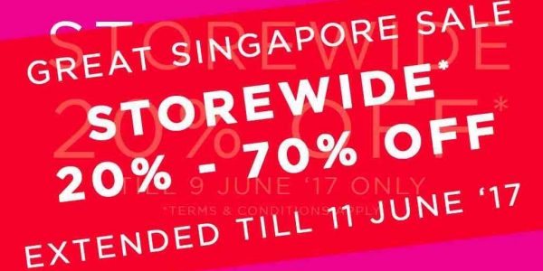 Sasa Great Singapore Sale 20% – 70% Off Storewide Promotion ends 11 Jun 2017