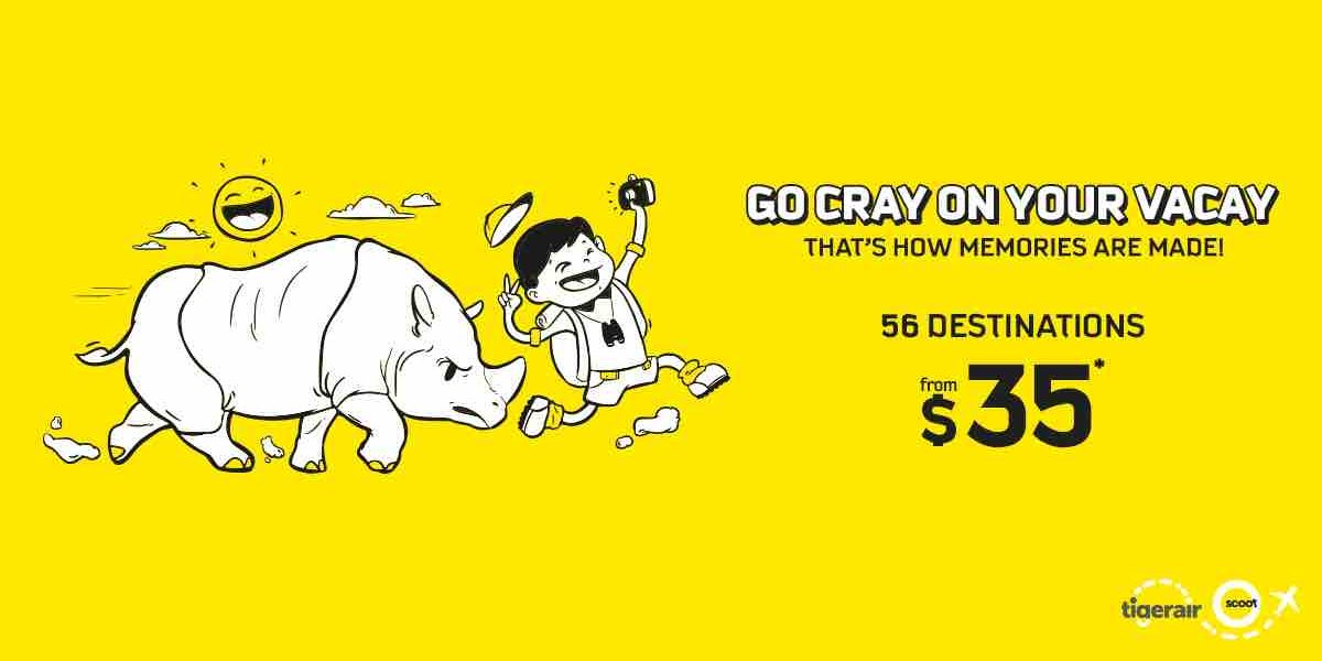 Scoot Singapore 56 Destinations From $35 Promotion 8-11 Jun 2017