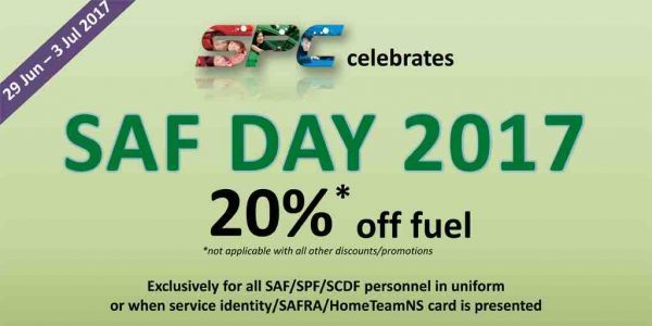 SPC Singapore Celebrates SAF Day 2017 with 20% Off Fuel Promotion 29 Jun – 3 Jul 2017