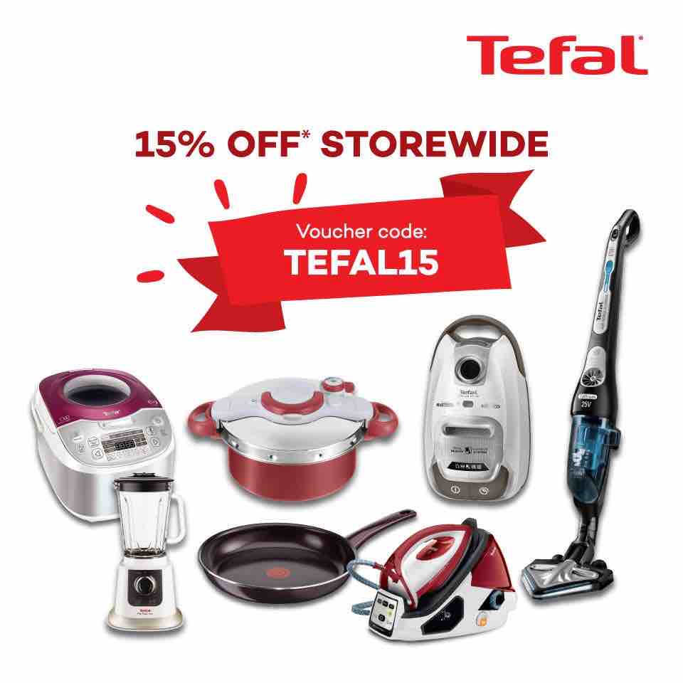Tefal Singapore Enjoy 15% Off Storewide at Lazada TEFAL15 Promo Code 13-19 Jun 2017 | Why Not Deals