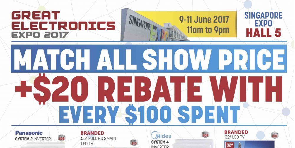 The Great Electronics Expo 2017 Up to 80% Off 3 Days Promotion 9-11 Jun 2017
