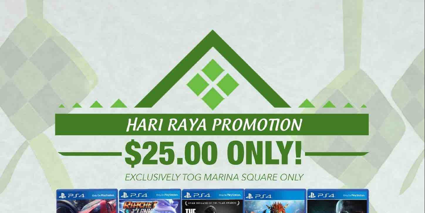 TOG Singapore Selected PlayStation 4 Titles at $25 Only Hari Raya Promotion 23-26 Jun 2017