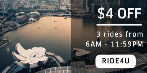 Uber Singapore $4 Off 3 uberX or uberPOOL Rides RIDE4U Promo Code 16-18 Jun 2017