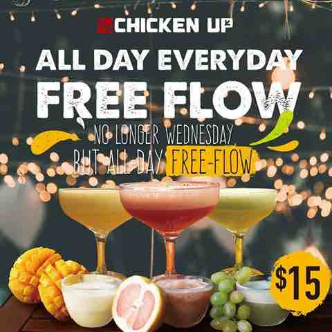 Chicken Up Singapore All Day Everyday FREE Flow Promotion ends 30 Sep 2017 | Why Not Deals