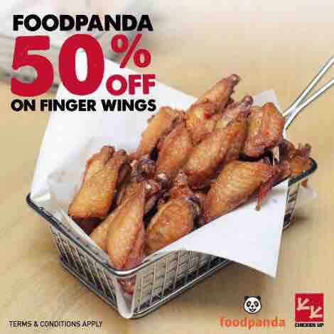 Chicken Up Singapore Foodpanda Exclusive Offer 50% Off Chicken Up Finger Wings Promotion 1-31 Jul 2017 | Why Not Deals