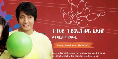 Downtown East Singapore 1-For-1 Bowling Game at Orchid Bowl Promotion 5 Jun – 31 Jul 2017