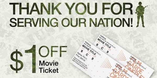 FilmGarde Cineplex Singapore $1 Off Movie Ticket NS50 Promotion 30 Jun – 10 Aug 2017