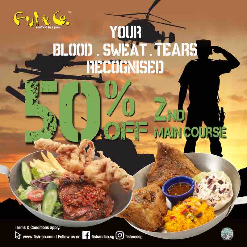 Fish & Co Singapore 50% Off 2nd Main Course NS50 Promotion 30 Jun - 7 Aug 2017 | Why Not Deals