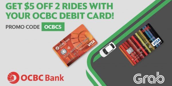 Grab Singapore Enjoy $5 Off Up to 2 Rides with OCBC Card OCBC5 Promo Code 25 Jul – 31 Aug 2017