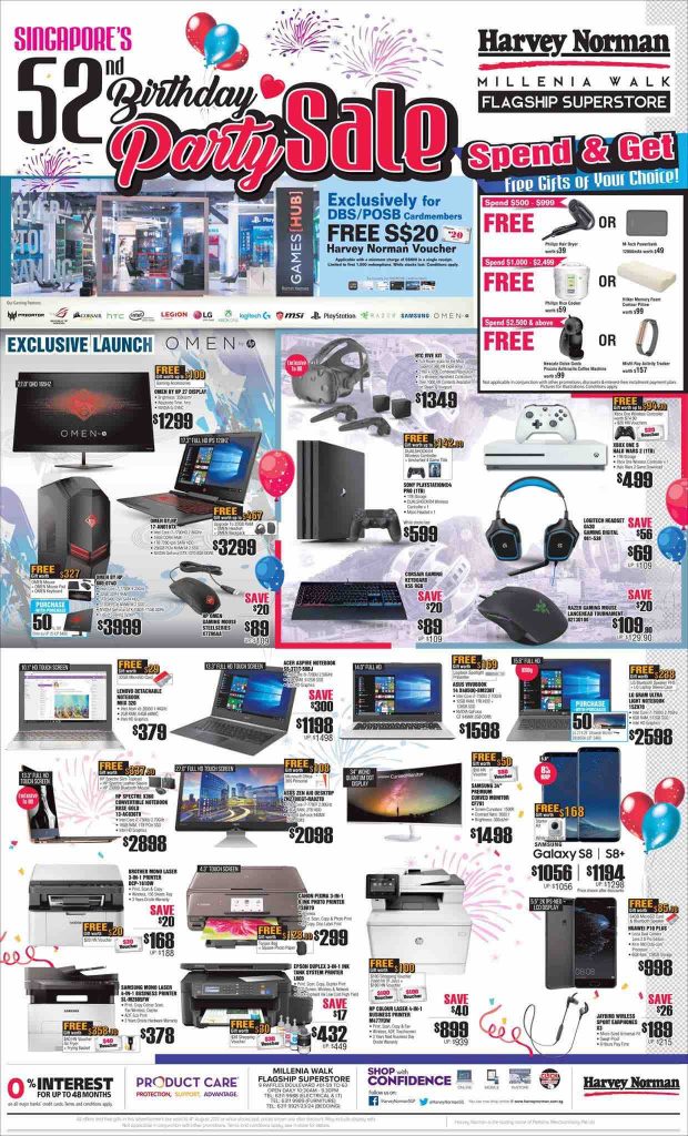 Harvey Norman Singapore 52nd National Day Up to 52% Off Promotion 29 Jul - 4 Aug 2017 | Why Not Deals 2