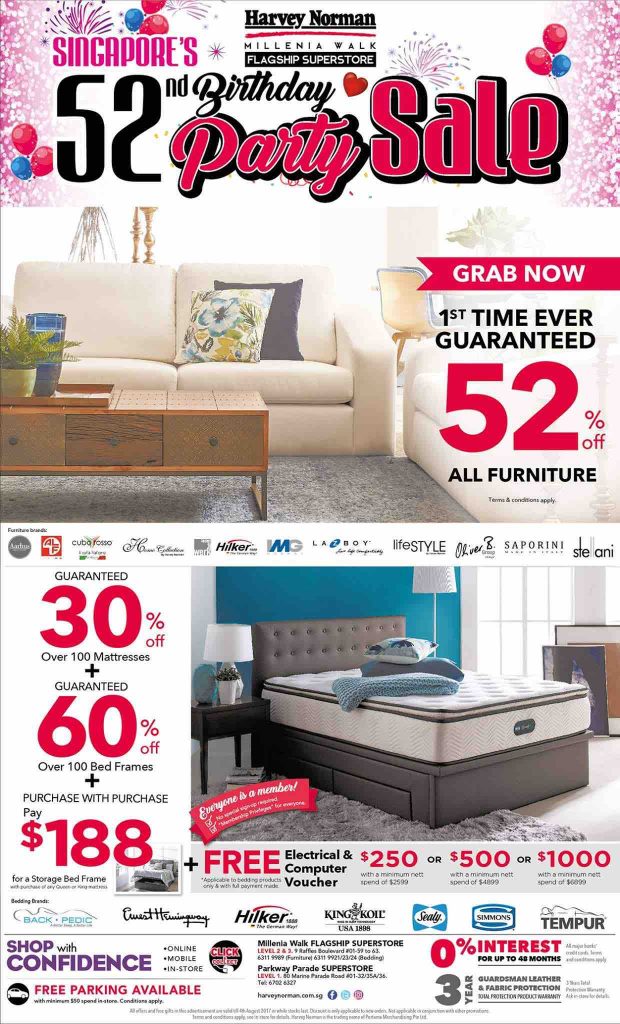 Harvey Norman Singapore 52nd National Day Up to 52% Off Promotion 29 Jul - 4 Aug 2017 | Why Not Deals 3
