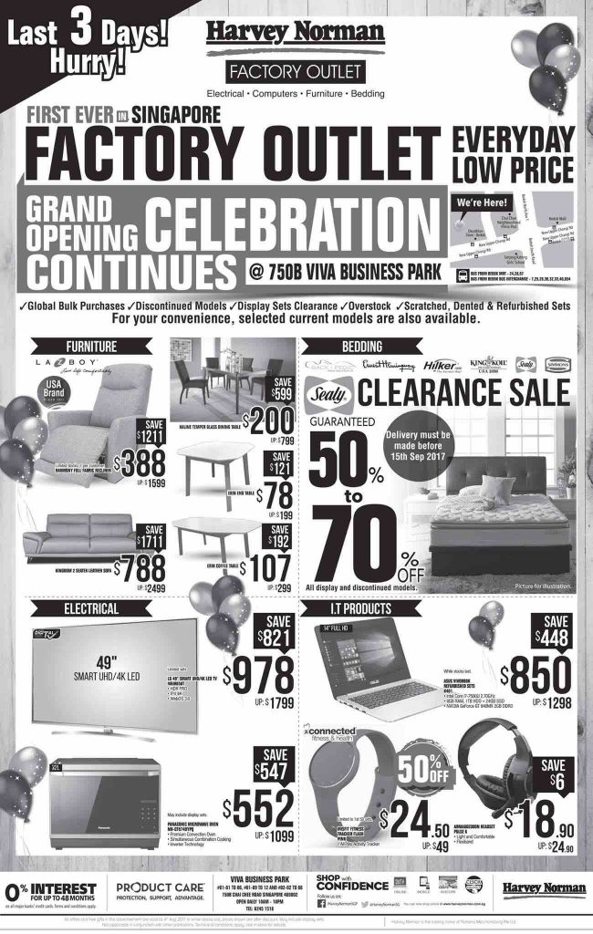 Harvey Norman Singapore 52nd National Day Up to 52% Off Promotion 29 Jul - 4 Aug 2017 | Why Not Deals