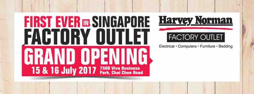 Harvey Norman Singapore Factory Outlet Grand Opening Up to 90% Off Promotion 15-16 Jul 2017 | Why Not Deals 7
