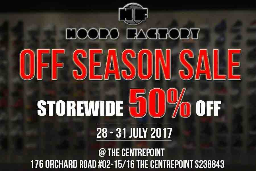 Hoops Factory Singapore Off Season Sale Up to 50% Off Promotion 28-31 Jul 2017 | Why Not Deals