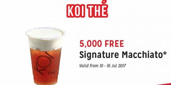 KOI Singapore is Giving Away 5000 FREE Signature Macchiato NS50 & SAF Day Promotion 10-16 Jul 2017
