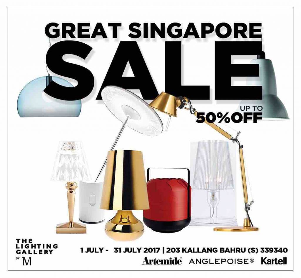 Million Lighting Great Singapore Sale at The Lighting Gallery Up to 50% Off Promotion 1-31 Jul 2017 | Why Not Deals