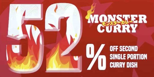 Monster Curry Singapore National Day 52% Off Promotion 24 Jul – 11 Aug 2017
