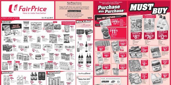 NTUC FairPrice Singapore Your Weekly Saver Promotion 13-19 Jul 2019