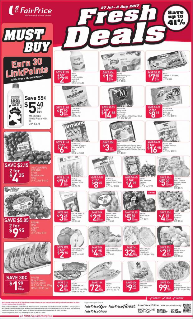 NTUC FairPrice Singapore Your Weekly Saver Promotion 27 Jul - 2 Aug 2017 | Why Not Deals 2