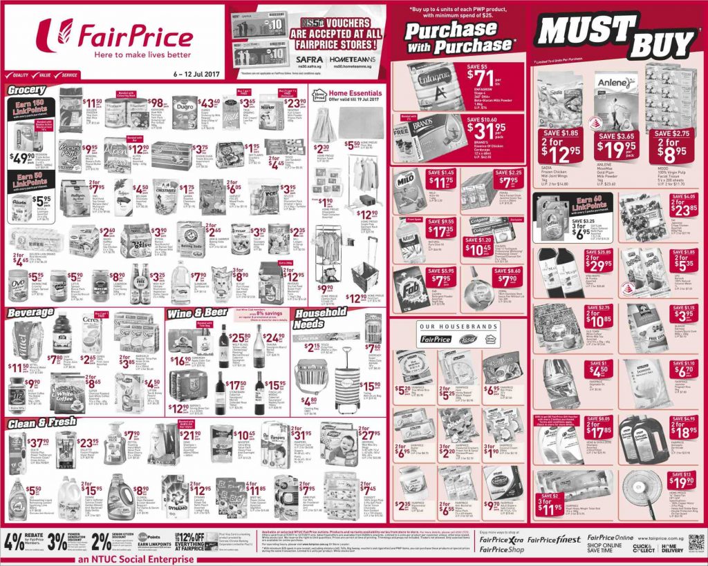 NTUC FairPrice Singapore Your Weekly Saver Promotions 6-12 Jul 2017 | Why Not Deals