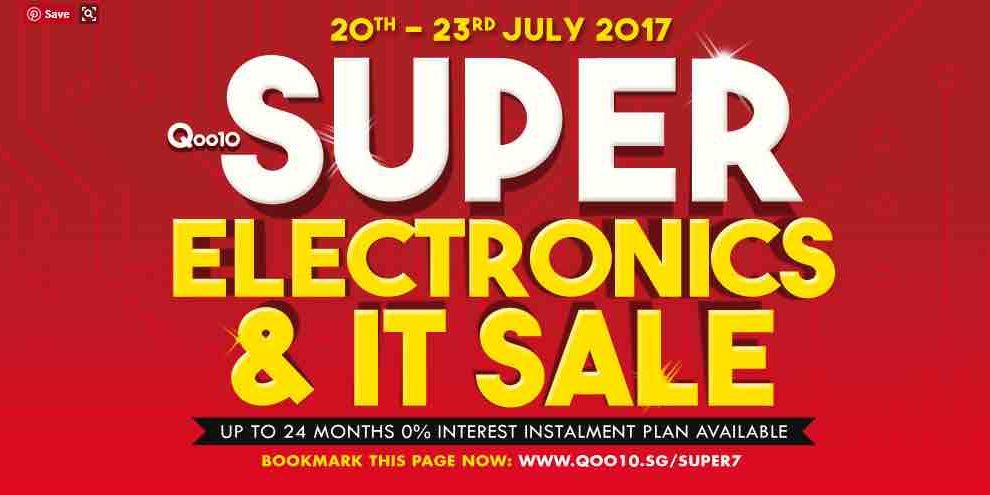 Qoo10 Singapore is having a Super Electronics & IT Sale from 20-23 Jul 2017