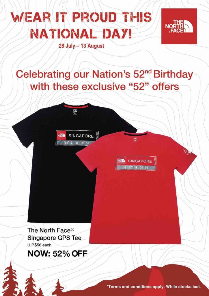 The North Face Singapore $52 or 52% Off National Day Promotion 28 Jul - 13 Aug 2017 | Why Not Deals