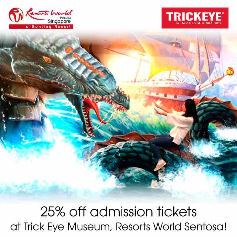 Trick Eye Museum at Resorts World Sentosa Singapore 25% Off Admission SAF Day Promotion 1 Jul - 10 Aug 2017 | Why Not Deals