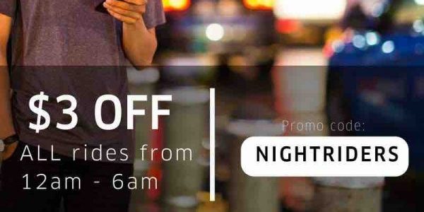 Uber Singapore $3 Off Unlimited uberX & uberPOOL Rides NIGHTRIDERS Promo Code 1-31 Jul 2017