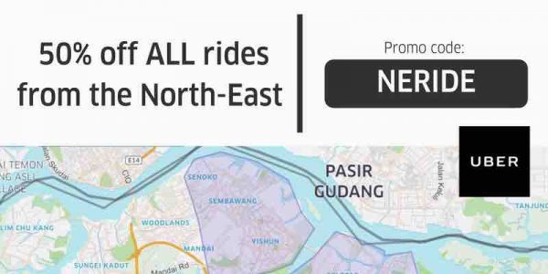 Uber Singapore 50% Off All Rides from The North-East NERIDE Promo Code 28 Jul – 3 Aug 2017