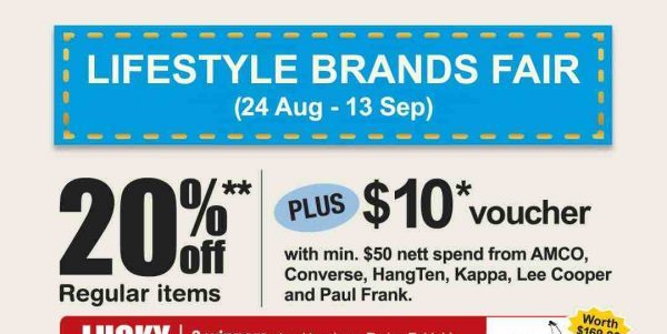 BHG Lifestyle Brands Fair Up to 20% Off Promotion 24 Aug – 13 Sep 2017
