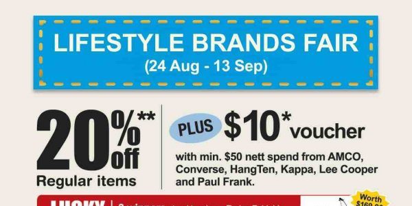 BHG Lifestyle Brands Fair Up to 20% Off Promotion 24 Aug – 13 Sep 2017