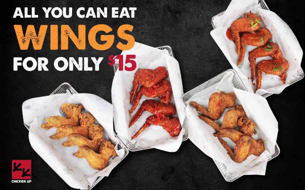Chicken Up Singapore $15++ All-You-Can-Eat Chicken Wings Promotion 12-18 Aug 2017 | Why Not Deals