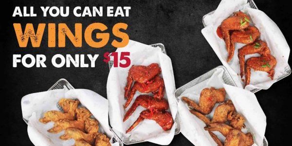 Chicken Up Singapore $15++ All-You-Can-Eat Chicken Wings Promotion 12-18 Aug 2017